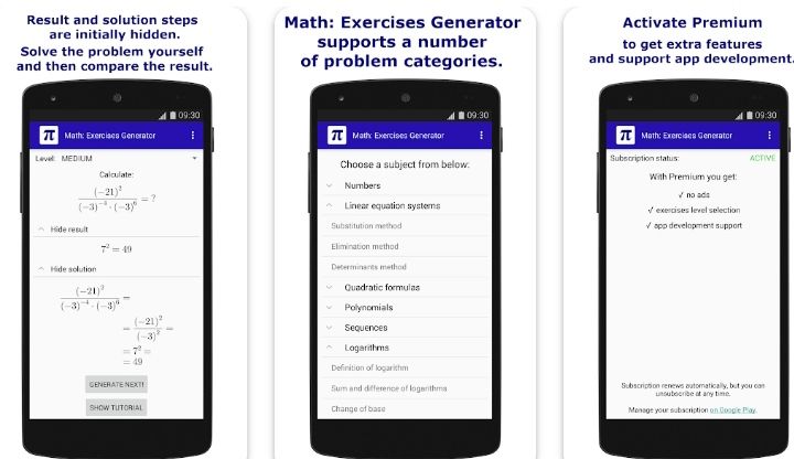स्कूल में पढ़ने वाले और कॉलेज में पढ़ने वाले बच्चों के लिए Math गणित के सवाल हल करने वाला ऐप